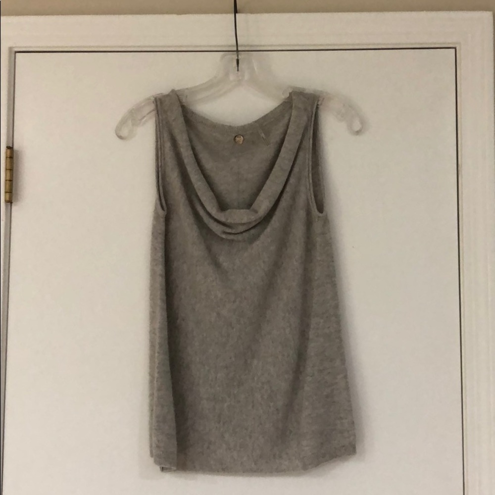 Cowl-Neck Cashmere Sweater Tank